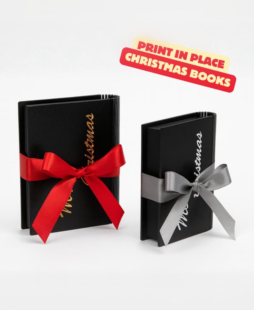 PRINT IN PLACE CHRISTMAS BOOKS / GIFT BOX IDEA / UNIQUE WRAPPING / CHRISTMAS DECOR 3d model