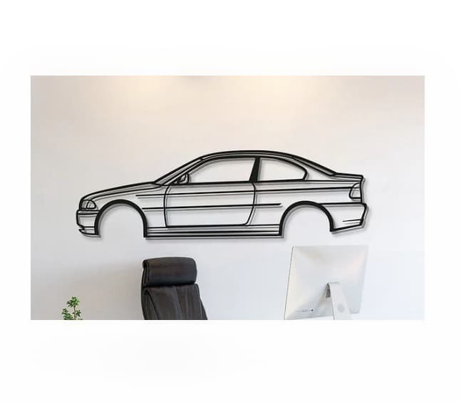 BMW - E46 Coupe Wall Art 3d model