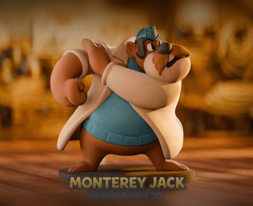 Rescue Rangers Monterey Jack Cartoon Figurine 3d model