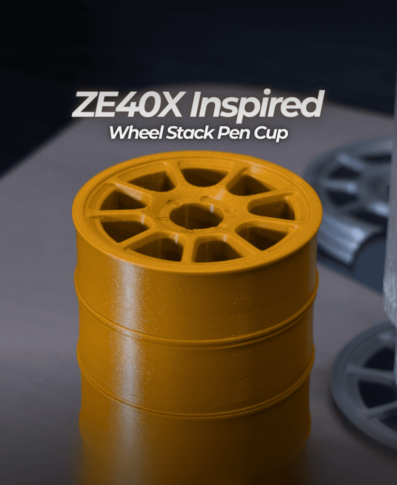 FLMNTD ZE40X - Wheel Stack Pen Cup 3d model