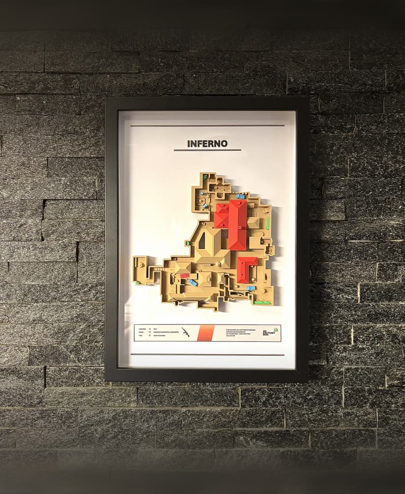 3D Printed Gaming Map - Inspired by "Inferno" - Fan Art 3d model