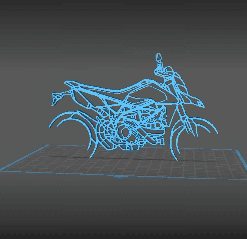 Ducati - Hyper motard 950 Wall Art 3d model