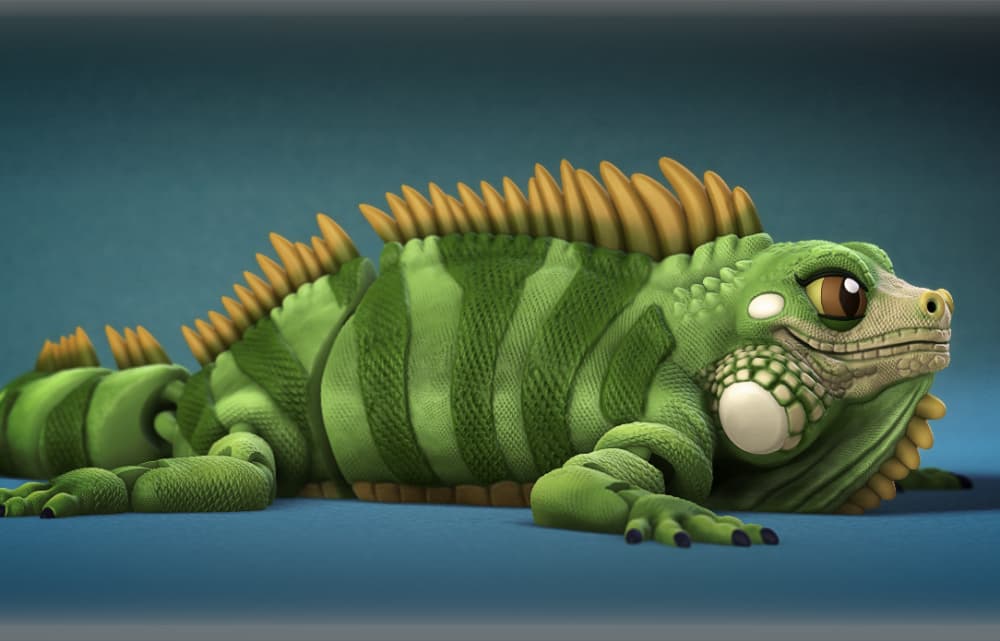 Flexi Iguana 3d model
