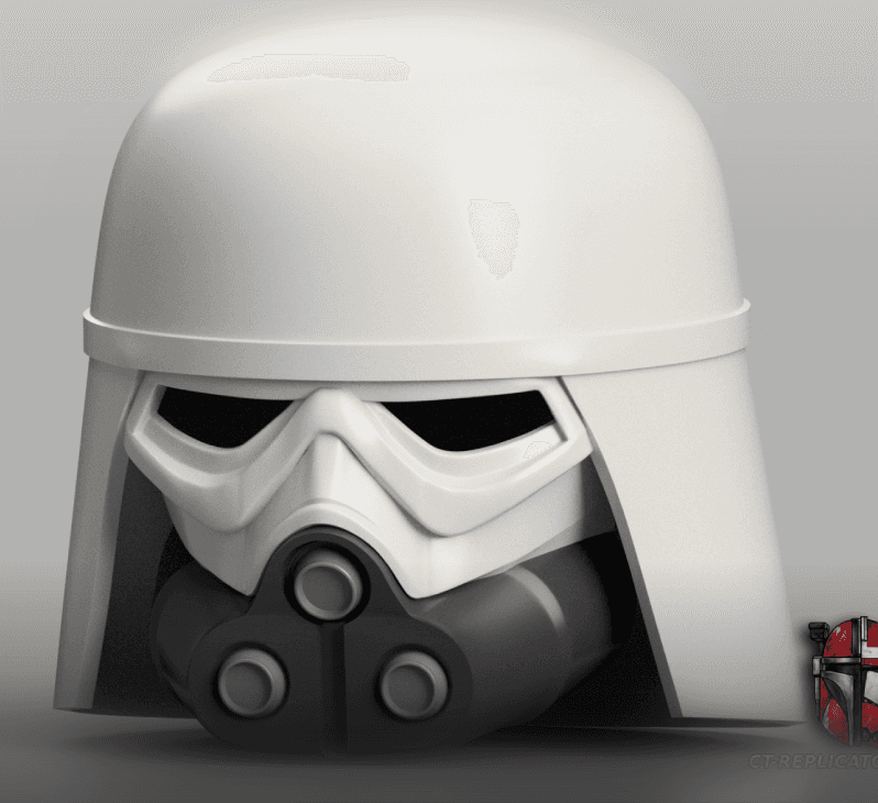 The Mandalorian and Grogu - Snowtrooper Helmet - Cosplay 1:1 Replica 3d model