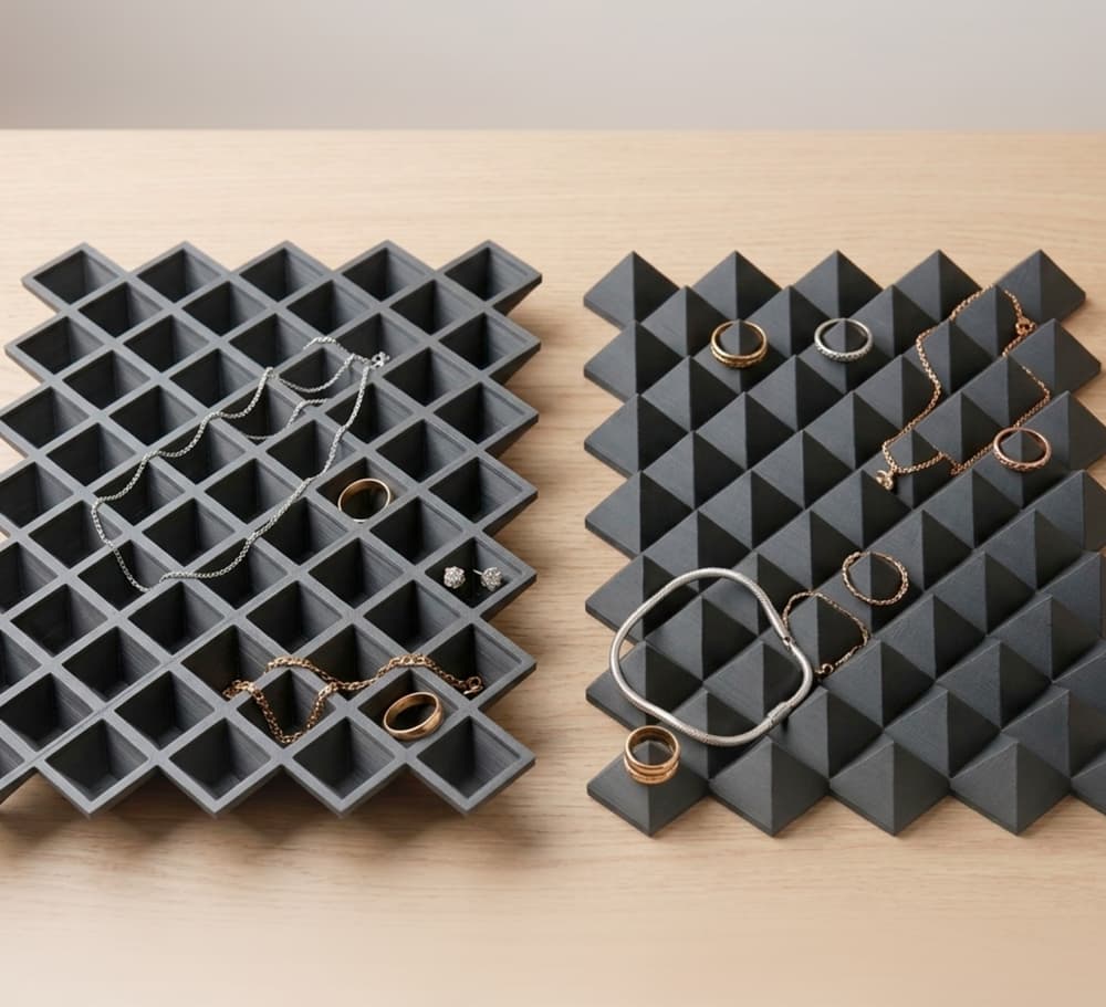 Geometric Jewelry Tray - Pyramid Organizer 3d model