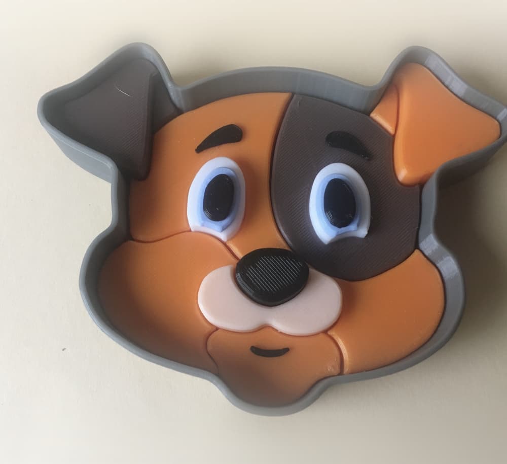 3D puzzle - Dog face 3d model