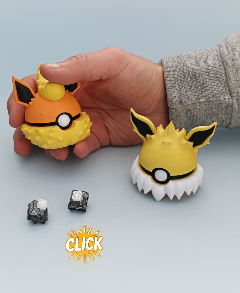 Flareon & Jolteon - Pokeball Fidget Clickers 3d model