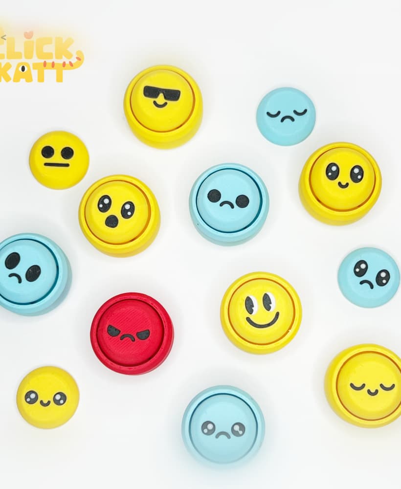 Emoji - Clicker Fidget Toy Keychain 3d model