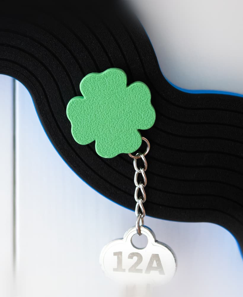 Clover // Flatland Keychain Magnet 3d model
