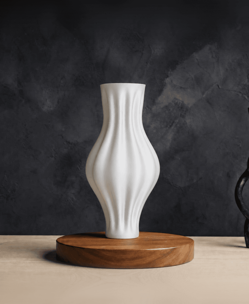 Vase Amphore Côtelée 3d model
