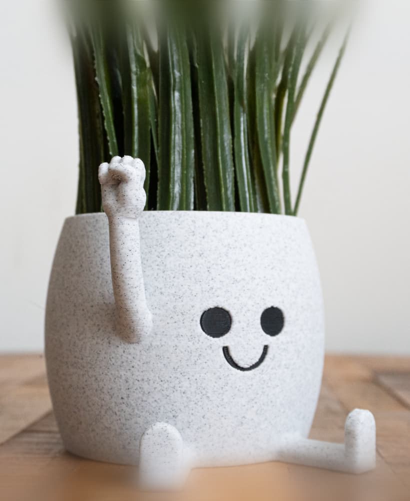 Happy Sitting Pot Fist Up 3d model