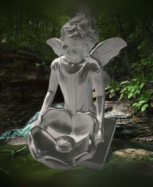 Garden Fairy Bird‑Bath & Decorative Statue 3d model
