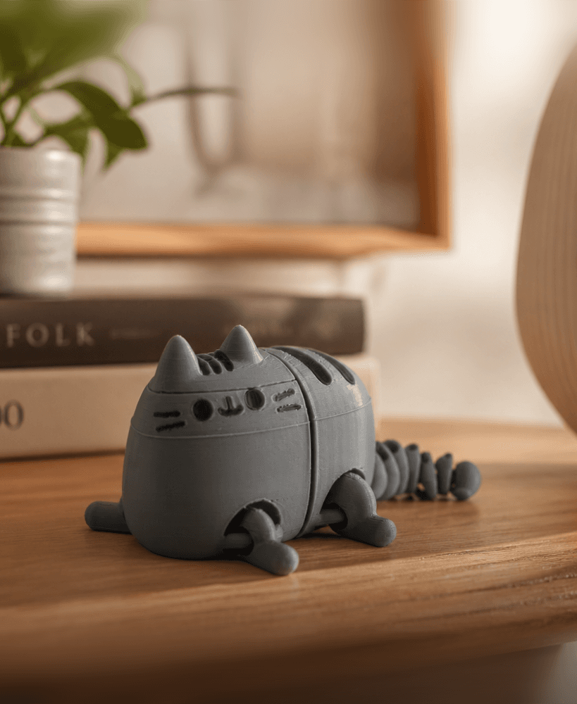 Pusheen Flexi Toy - Kawaii Articulated Cat Figure 3d model