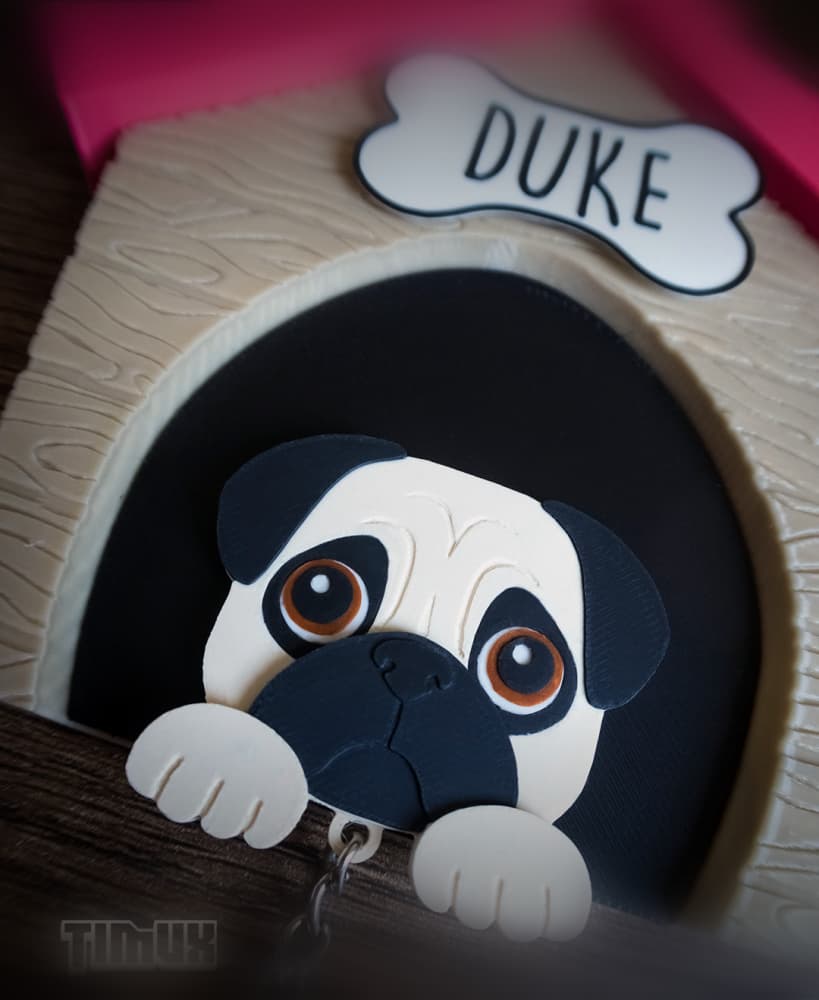 PUG KEYCHAIN SET 3d model