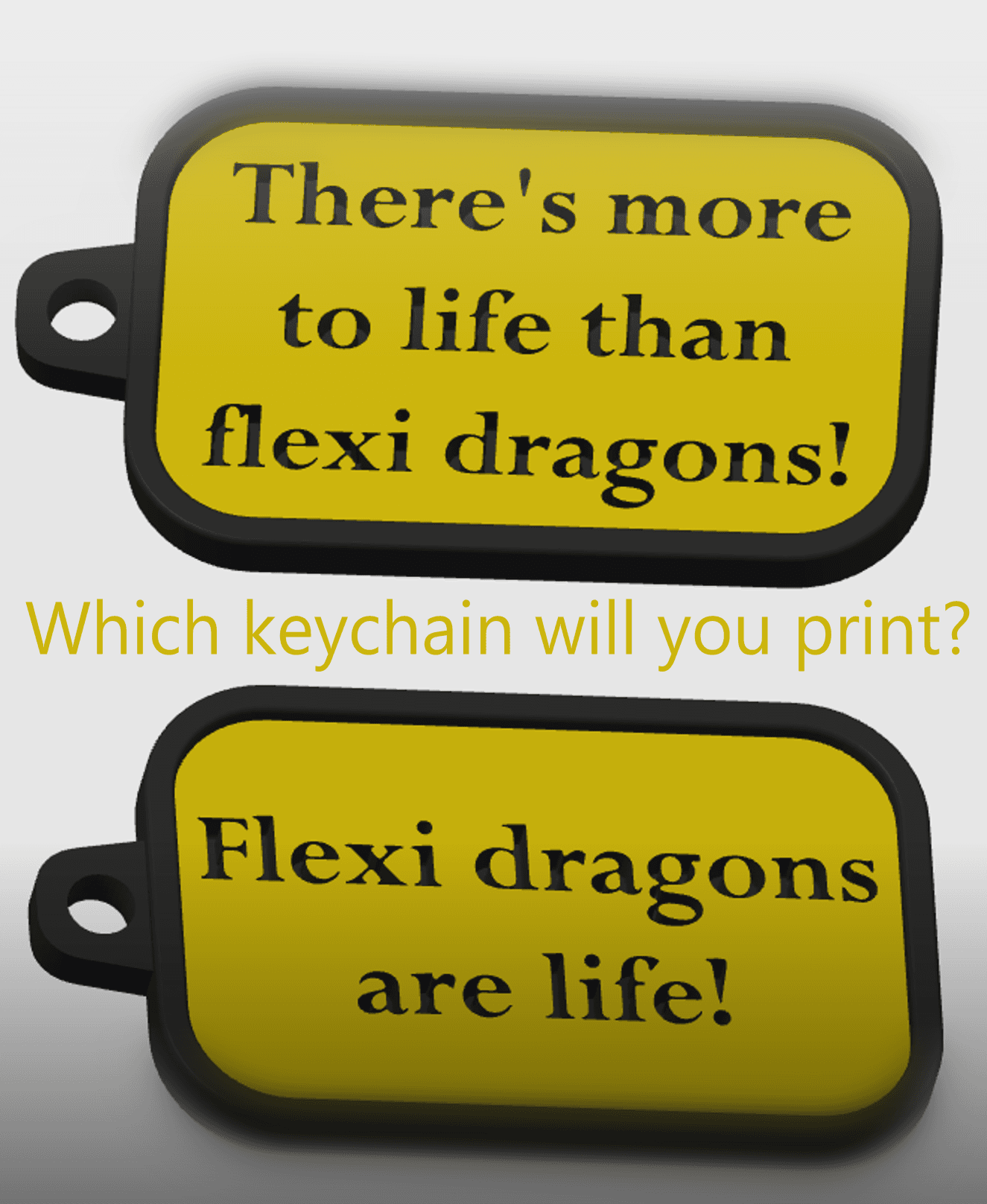Keychain - What's your stance on flexi dragons? 3d model