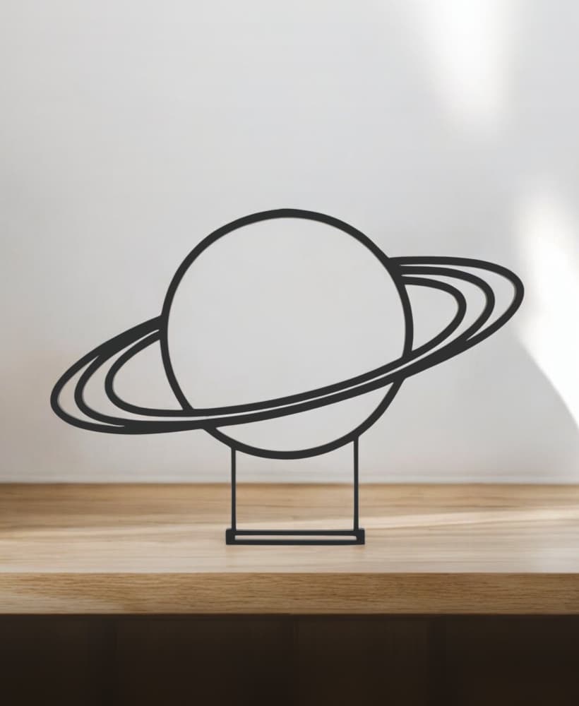 Planet Line Art - Desktop Line Art 3d model