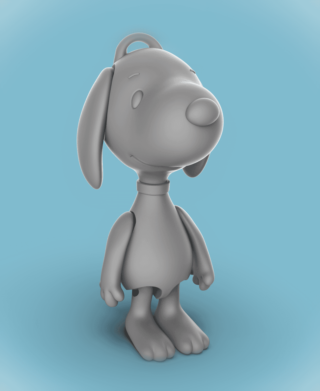 FLEXI Snoopy -Keychain/Bag Dangle 3d model