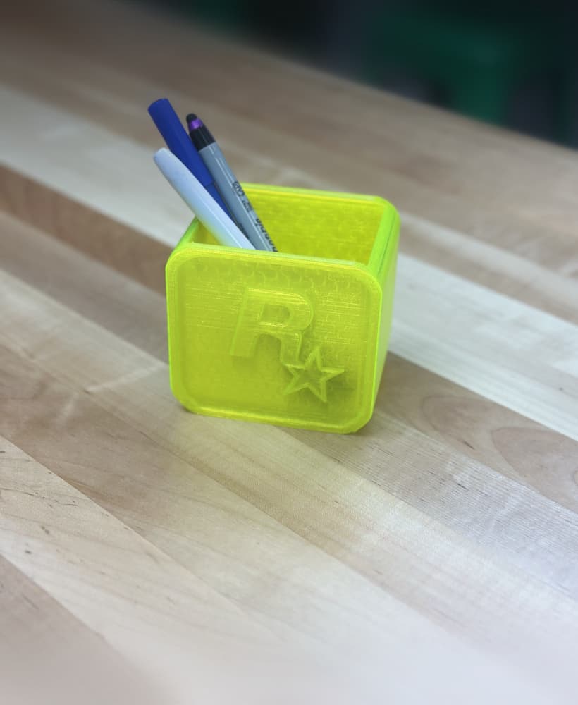Rockstar Pencil Holder 3d model