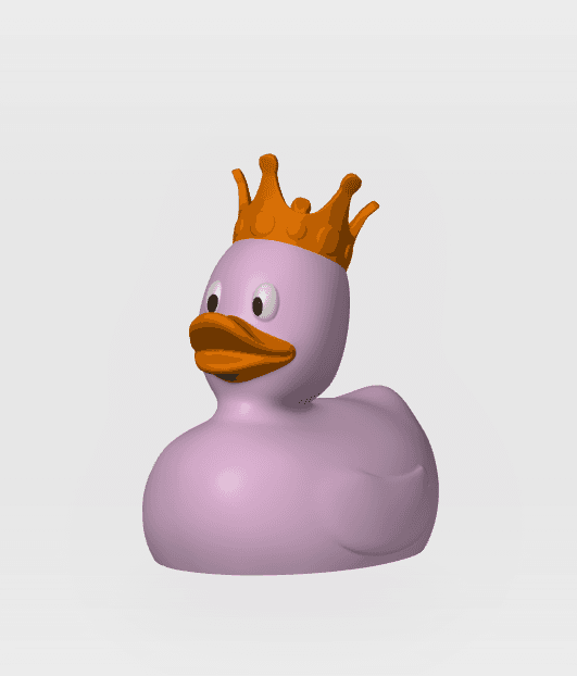 Rubber Debugger Duck King 3d model