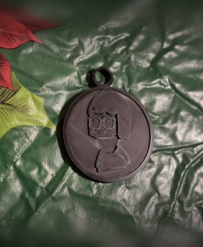 Tina Belcher Tree Ornament or Pendant 3d model