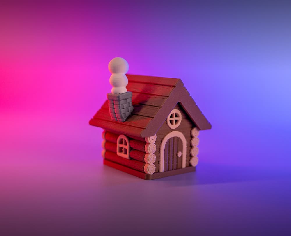 Cozy Log Cabin Lighted clicker 3d model