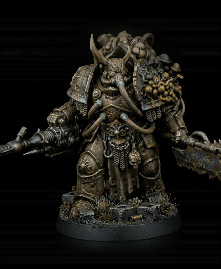 Plague Marines: The Iron Husk Juggernaut - Grimdark 32mm STL for Tabletop RPG.stl 3d model