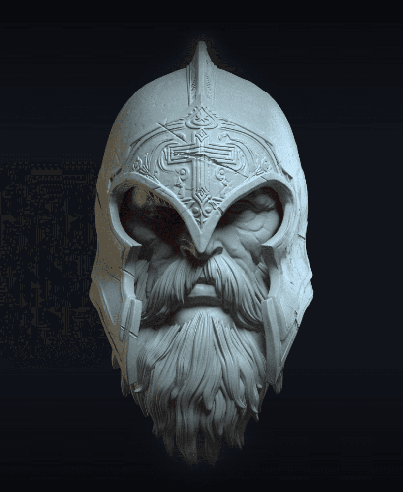 Thalor BlackBlade v2 Action Figure Head 3d model
