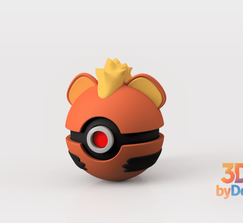 Growlithe Pokeball 3d model