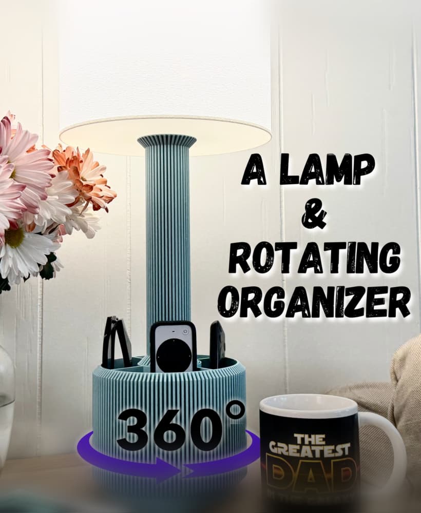 Paralane Rotating Desk Organizer Lamp 3d model