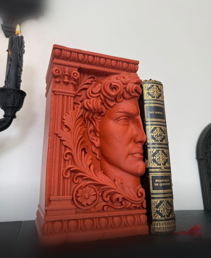 The Watcher Bookend Classical Bust Bookend Dark Academia Decor 3d model
