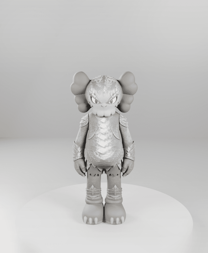 dragon x Kaws 3d model