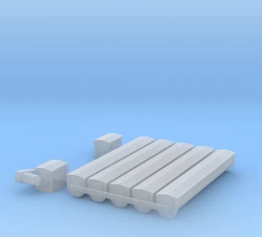 N Scale - 12" diameter Round Bottom Conveyor 3d model