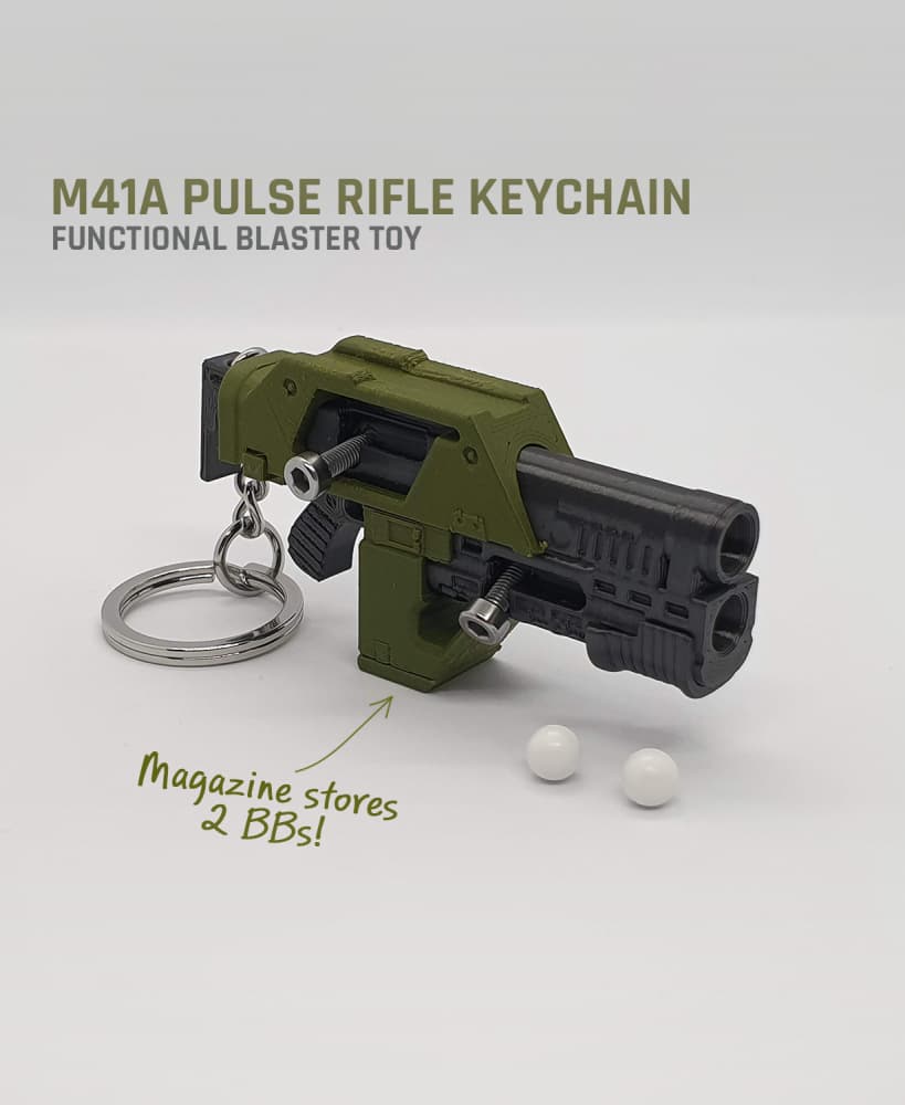 M41A Pulse Rifle Keychain — Functional Blaster Toy 3d model