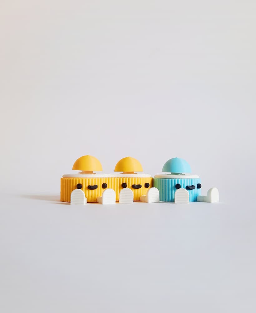 Cute Clicker & Articulated Circular Collection | No AMS | Print-in-place | Support-free 3d model