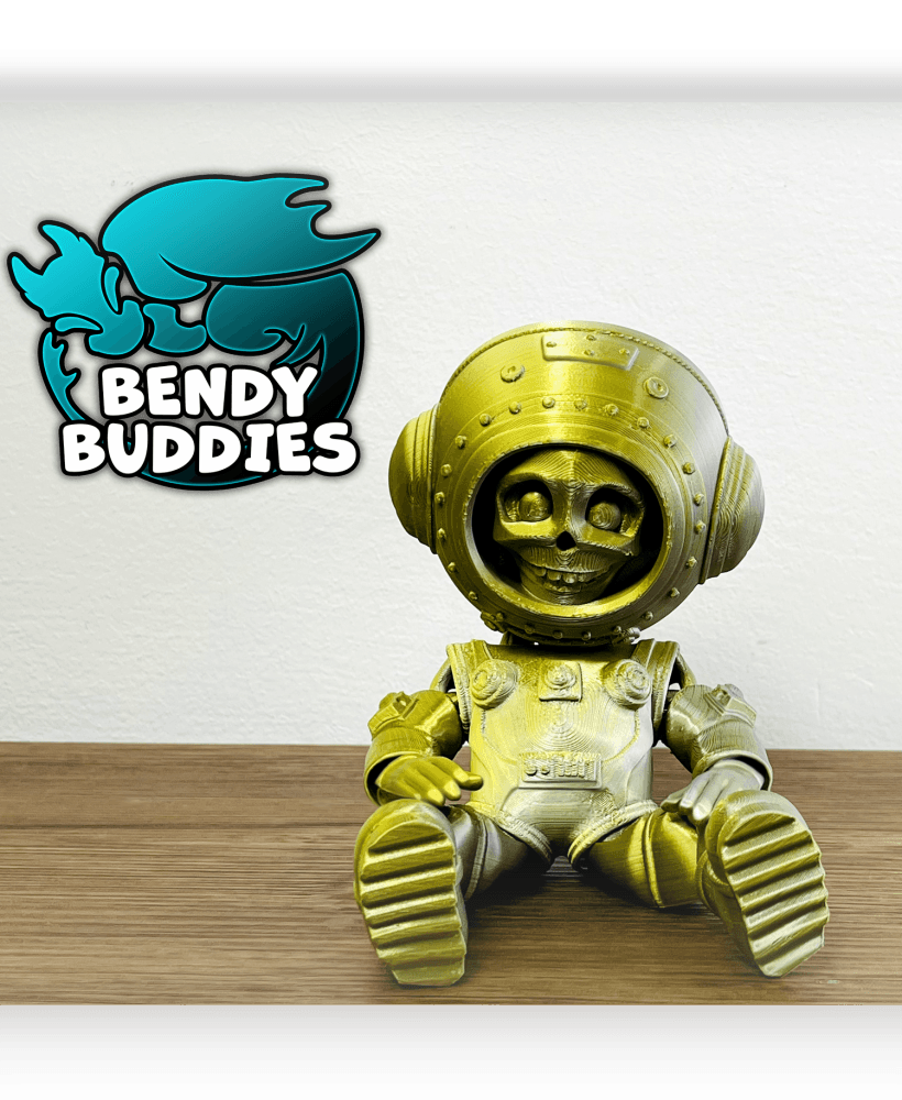 Astronaut Skelenaut Hands / Undead Soldier Articulated / Print-in-Place Creature / Cute Skelet 3d model