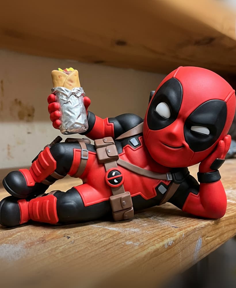 Funny Chibi Deadpool Figure | Marvel Fan Art Statue 3d model