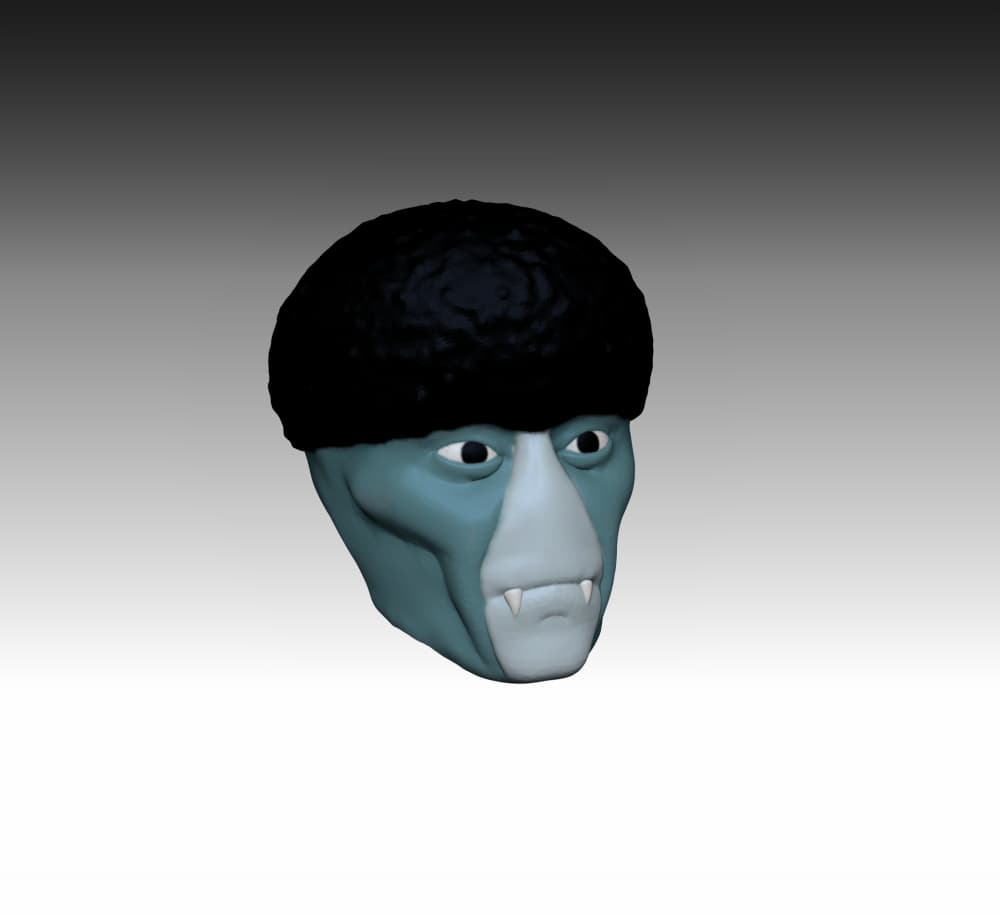 Chimera Grey Head MOTU Classics 3d model
