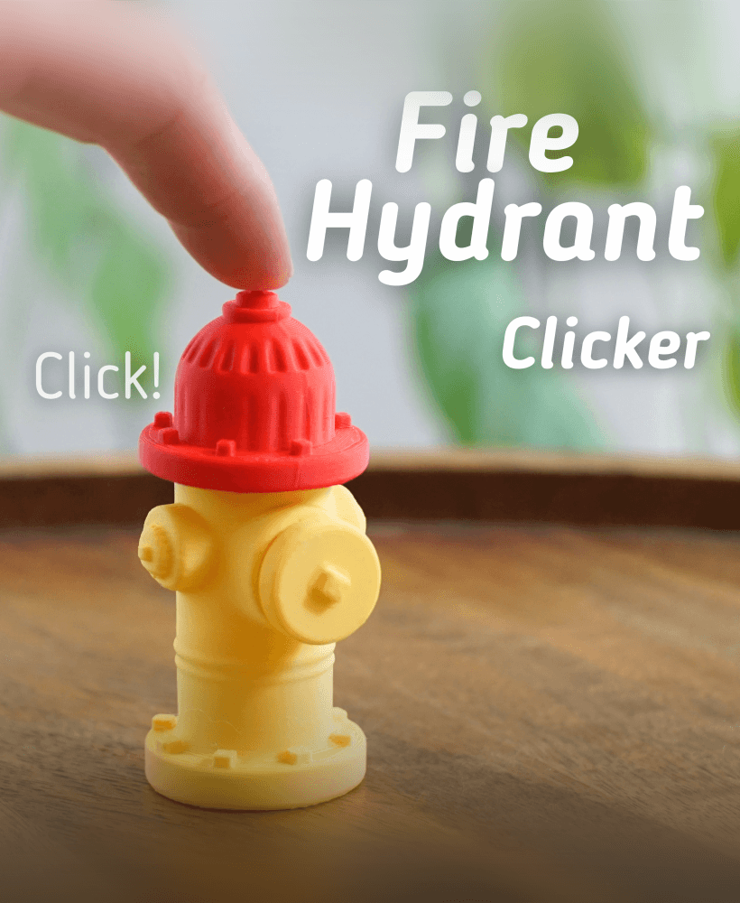 Fire Hydrant Clicker - Ludo Clicker - Fidget toy 3d model