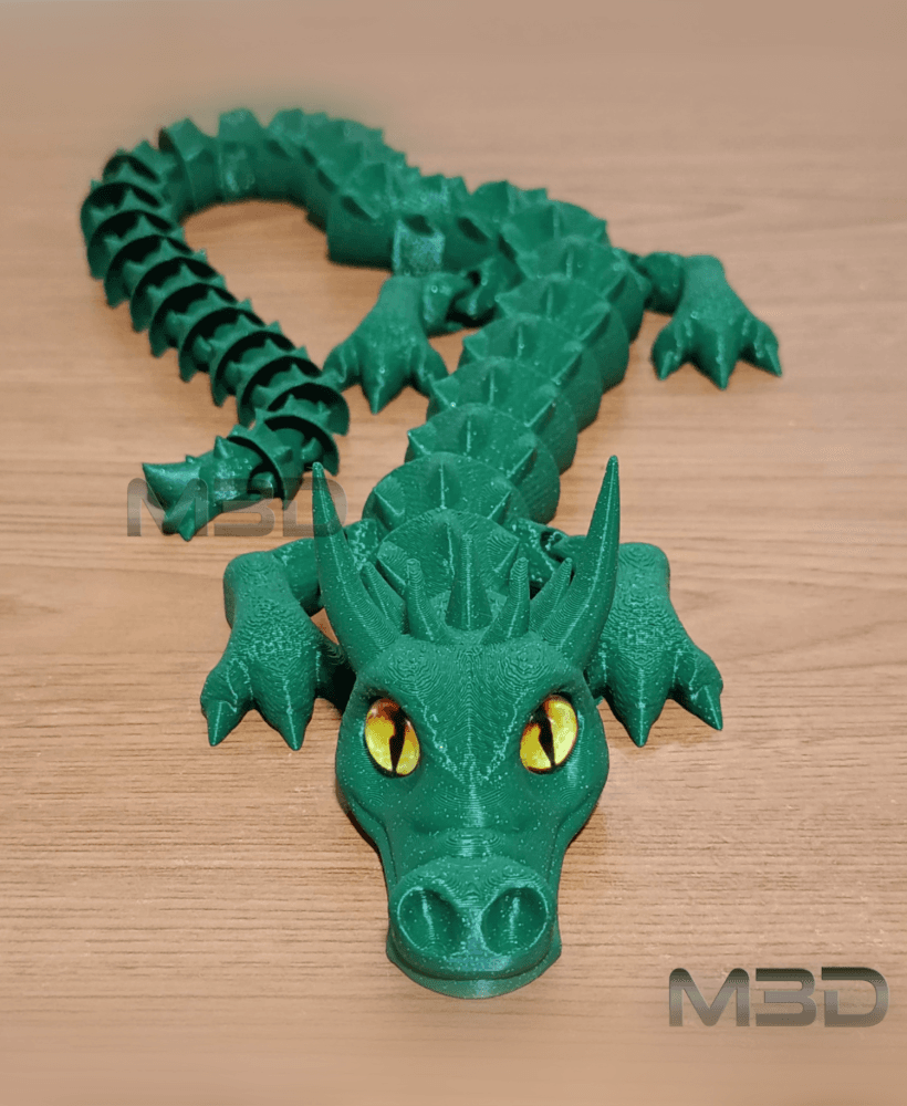 Greenfang Flexi Dragon / no supports / 3mf included 3d model