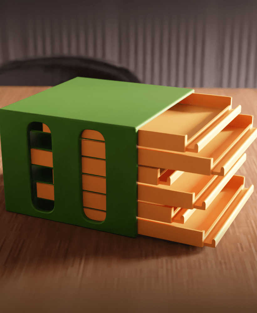 Mini Modular Drawer – Stackable Storage Box 3d model