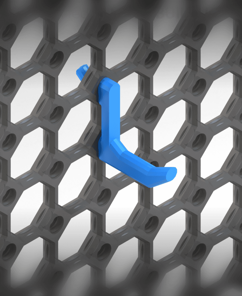 30 mm, Pegboard Click Hook 3d model