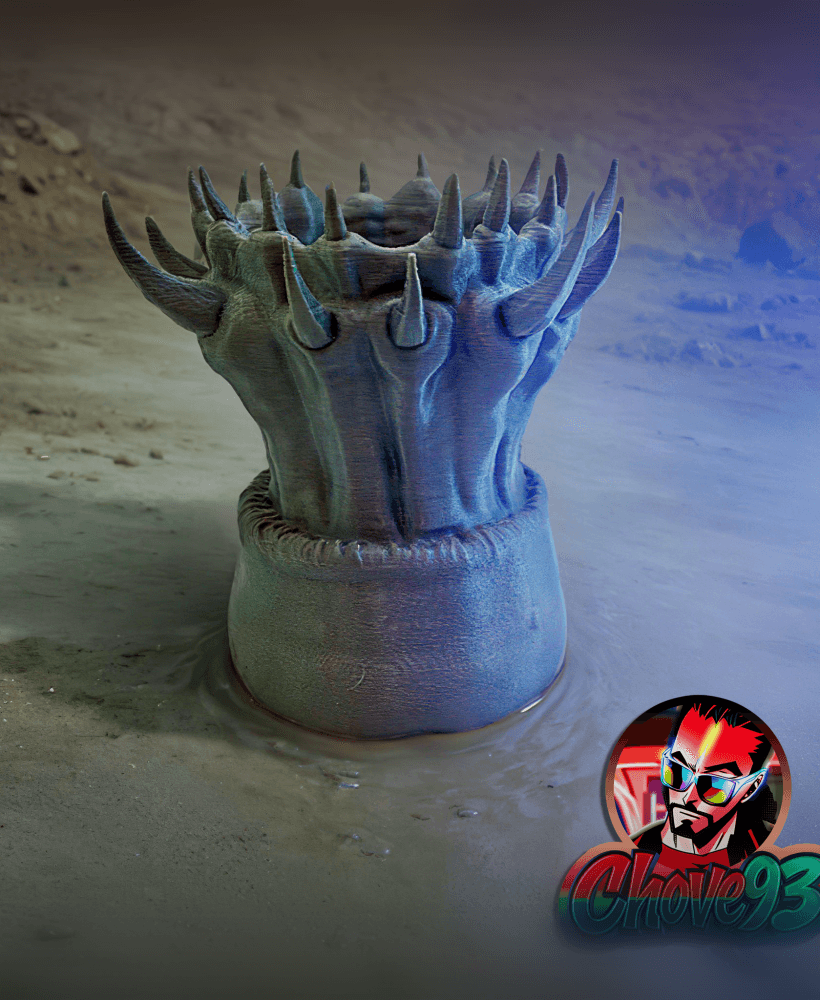 Horror Flower Pot/vase/ worm maw 3d model