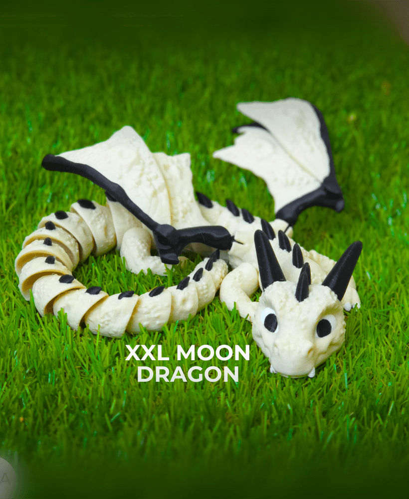 XXL Moon Dragon with flexible Wings / Articulated Fidget Toy 3d model