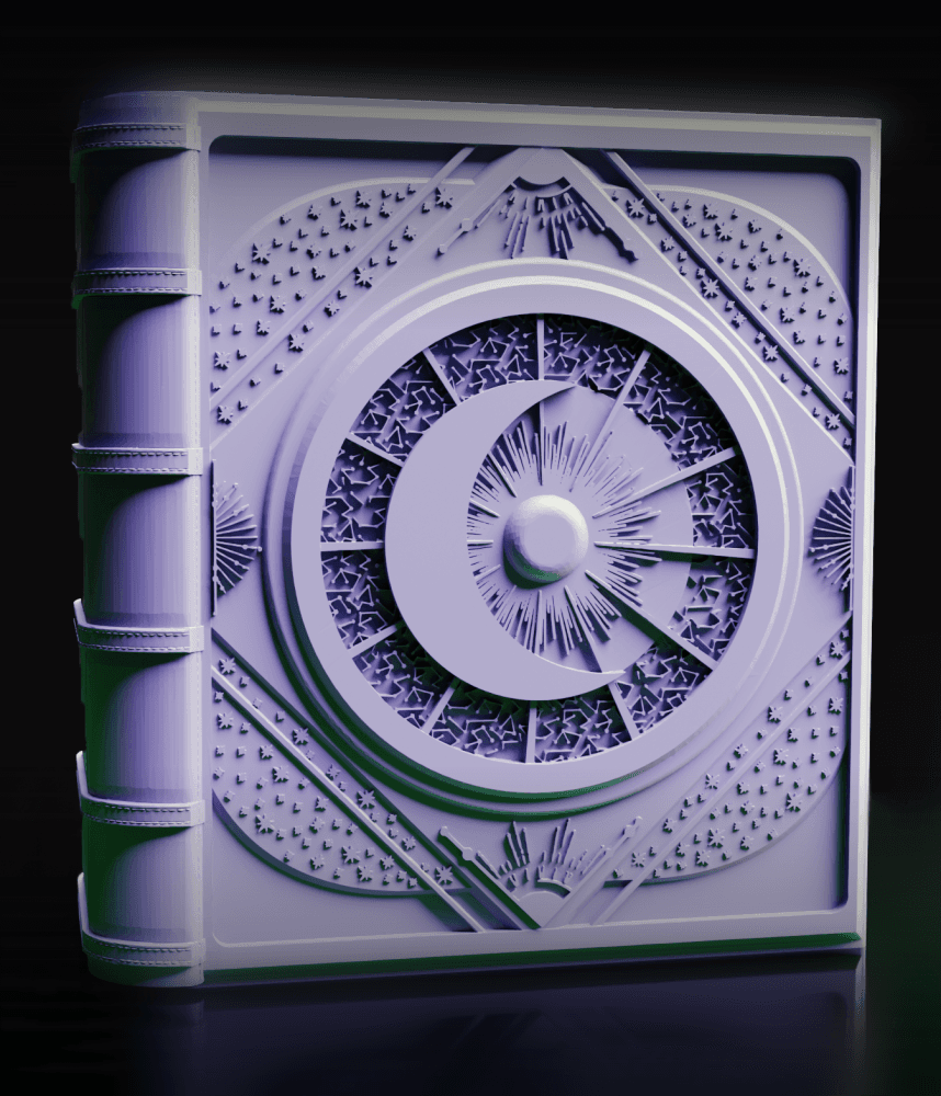 Celestial Spellbook with Pull Out Drawer 3d model