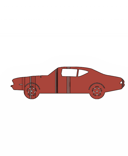 Chevelle 68 3D Car Flip Art Desk Display 3d model