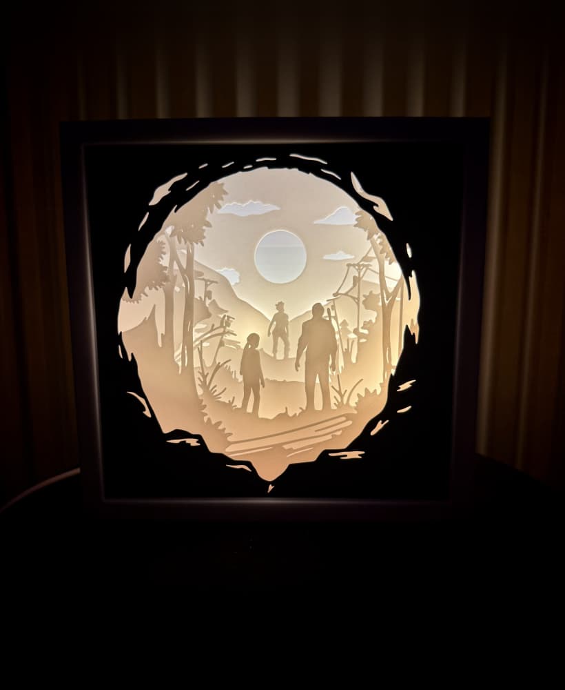 The Last Of Us Playstation Shadow Box 3d Lamp 3d model
