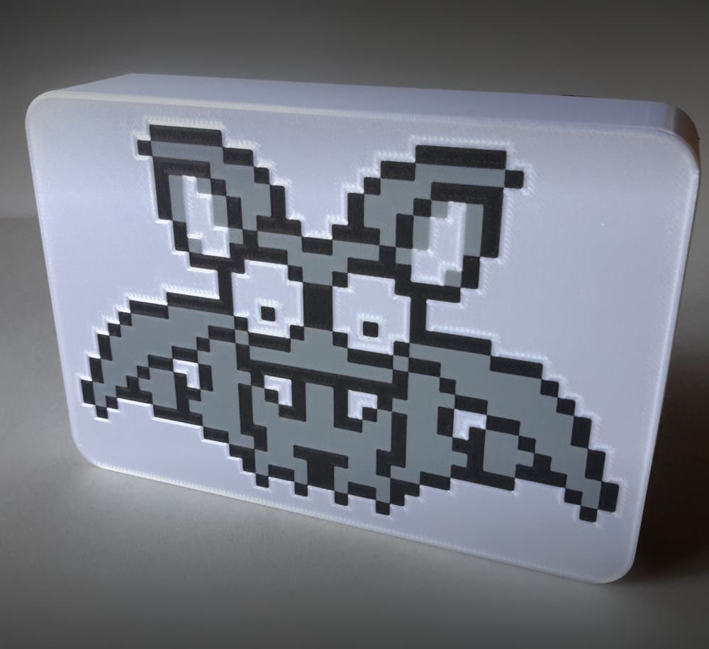 Bomb-Bat - 05, multicolor pixel art nesting box 3d model