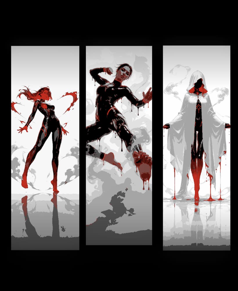 A warrior and fighter can come in many shapes and styles - set of bookmarks 3d model
