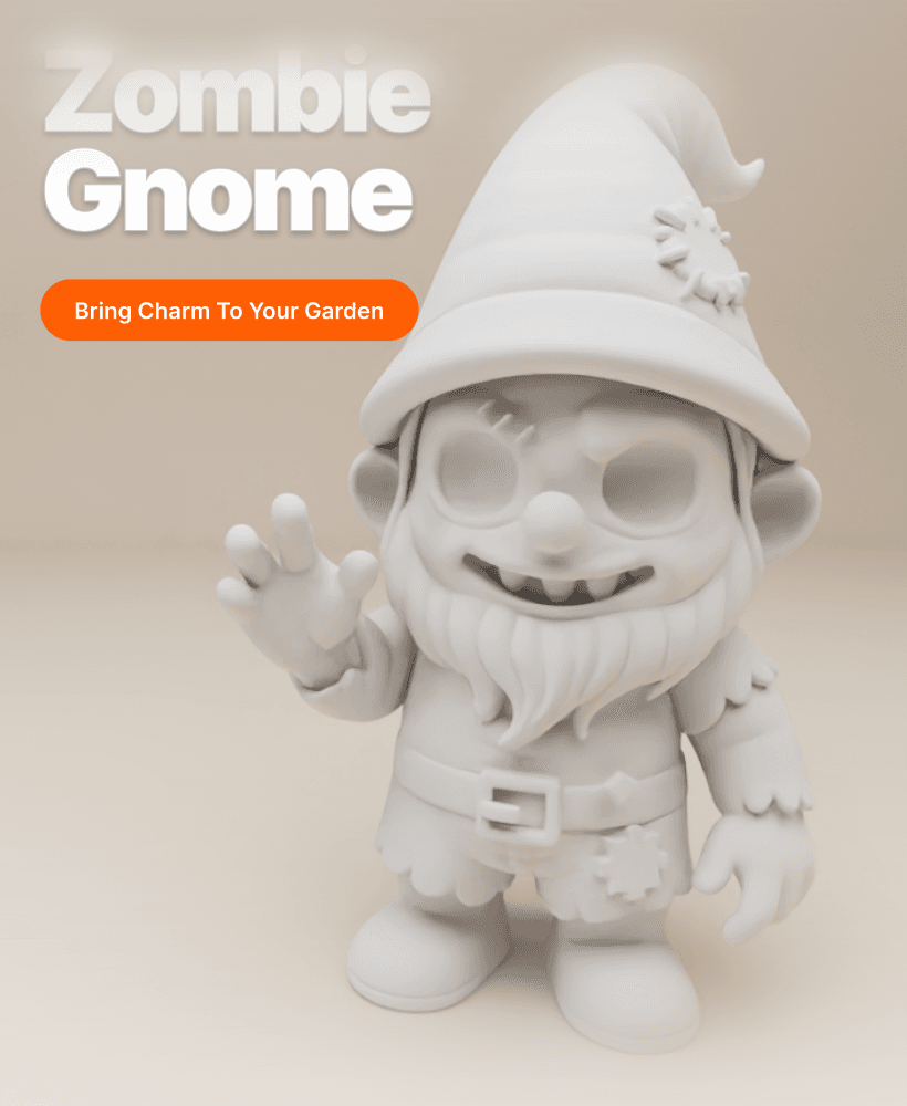 Zombie Gnome â Halloween 3D Printable Figurine 3d model