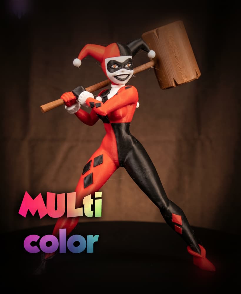 Harley Quinn Figure 3MF | Comics Multi-Color | Dynamic Pose 3d model
